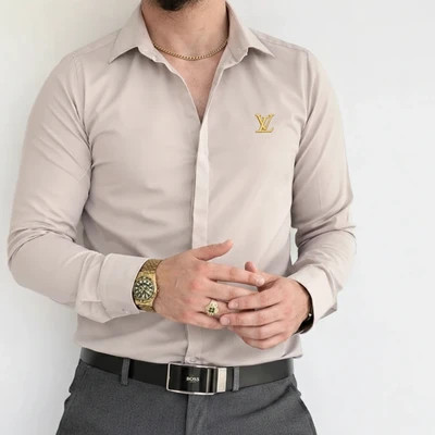 پیراهن مردانه مجلسی پارچه دوشین رنگ بندی متنوع